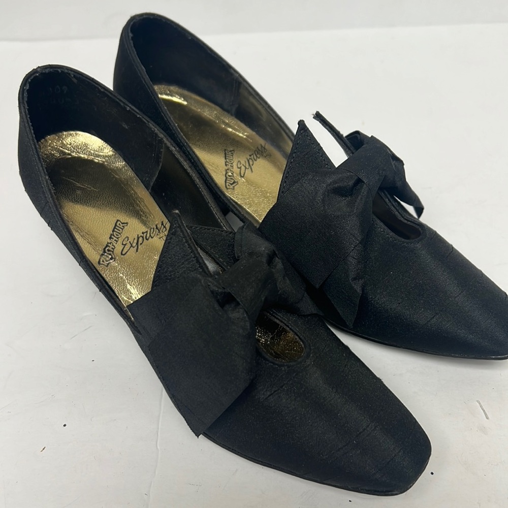 Vintage 80’s Rush Hour Express Black Heels Sz 5.5